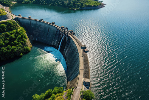 Aerial view of the dam