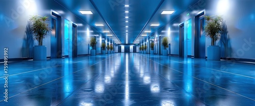 abstract blurred inside interior of hospital building background, Background HD For Designer