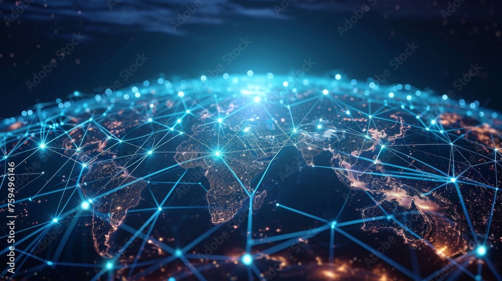 A network of digital lines connects continents and cities illustrating the interconnectedness of the global financial system. A network of digital lines connects continents and cities illustrating the interconnectedness of the global financial system.