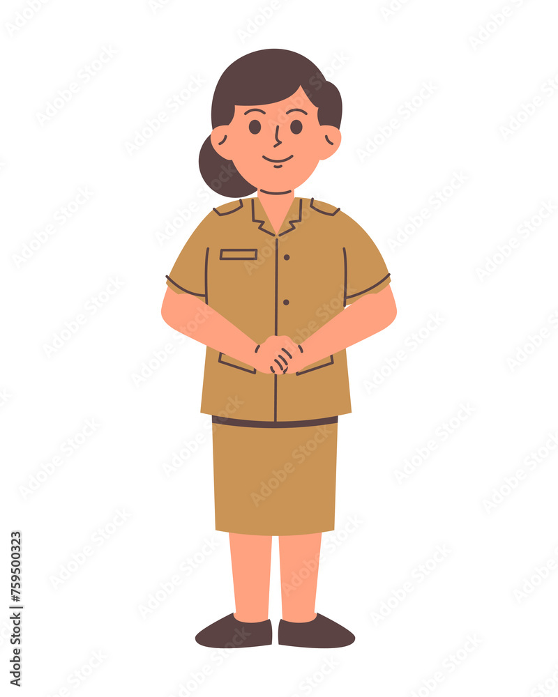 Indonesian female service servant character