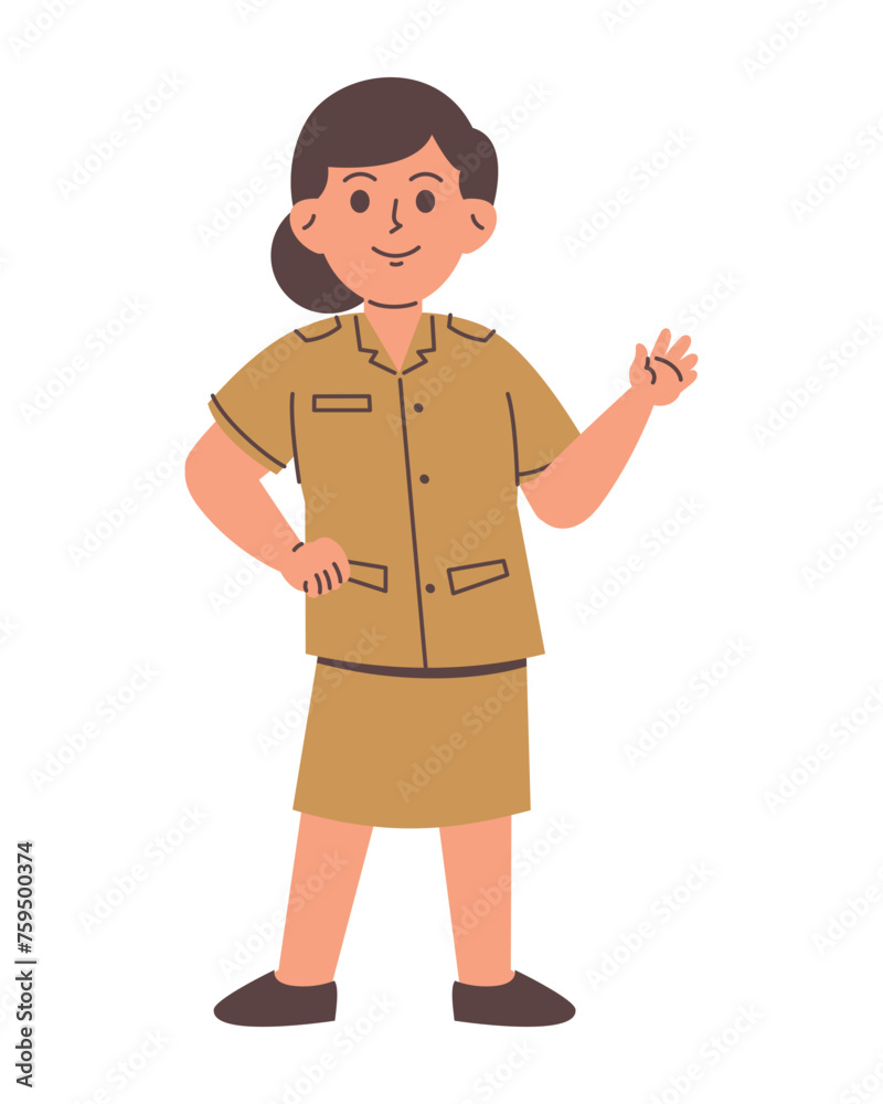 Indonesian female service servant character Indonesian female service servant character