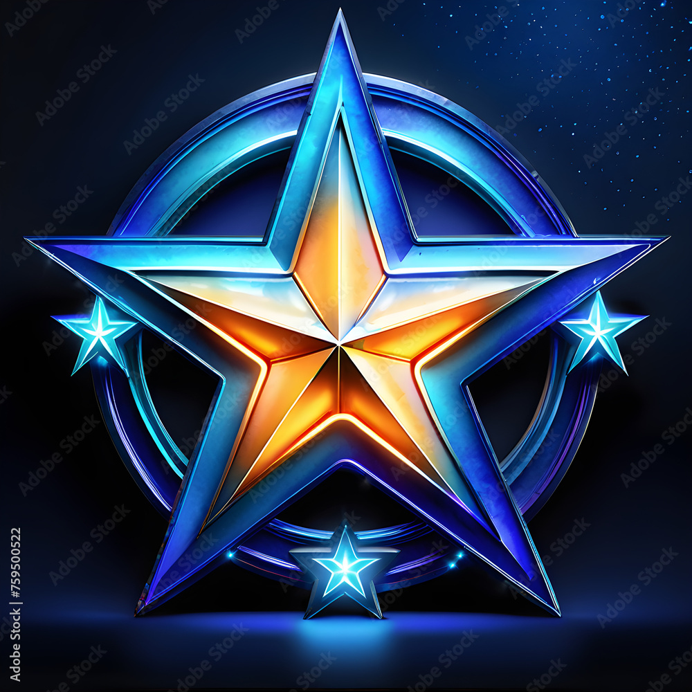 Azure Brilliance: Exploring the Artistry of Blue Neon Stars(Generative AI) Azure Brilliance: Exploring the Artistry of Blue Neon Stars(Generative AI)