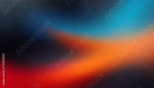 Eternal Energy: Grunge Grainy Background with Vibrant Blue, Orange, Red, and Black Gradient