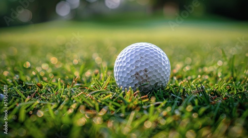 Golf Ball on Lush Green Field