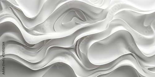 Abstract Wallpaper White Color Wavy Abstract Background.