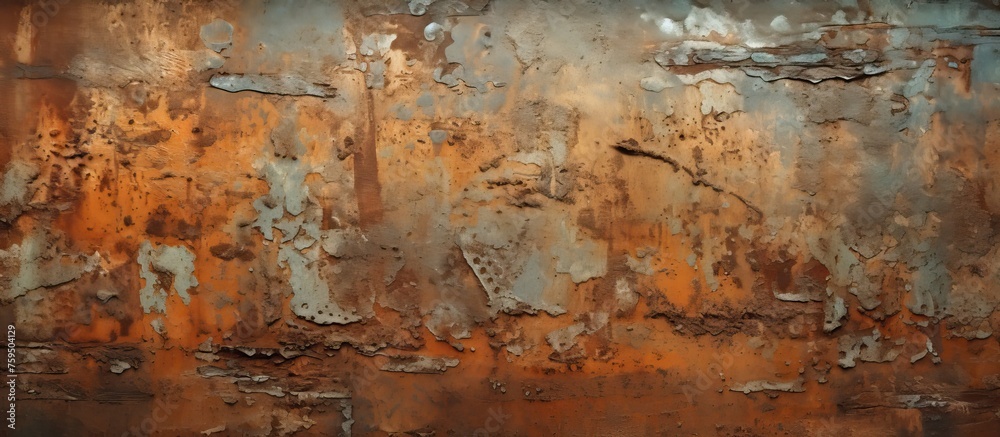 A closeup shot of a weathered metal wall adds texture and character to the buildings landscape. The rusty tones create an artistic element against the sky and water backdrop A closeup shot of a weathered metal wall adds texture and character to the buildings landscape. The rusty tones create an artistic element against the sky and water backdrop