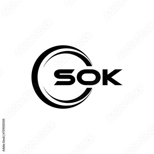 SOK Logo Design, Inspiration for a Unique Identity. Modern Elegance and Creative Design. Watermark Your Success with the Striking this Logo.