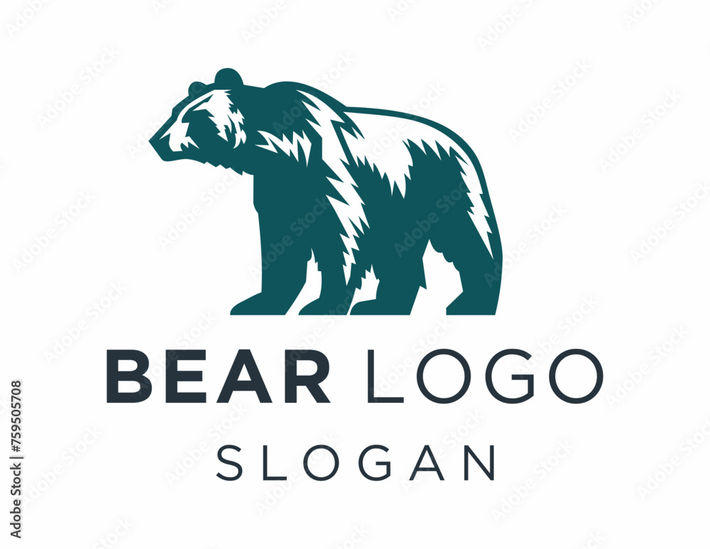 Logo design about Bear on a white background. made using the CorelDraw application.