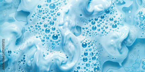 Blue soapy water