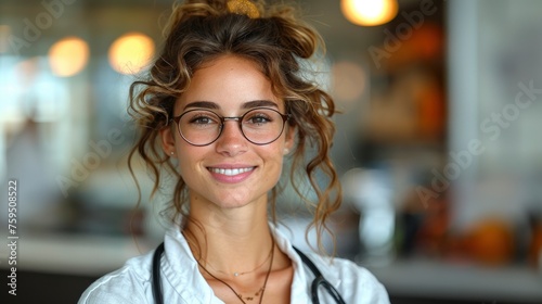 Doctor with stethoscope female, Background HD For Designer