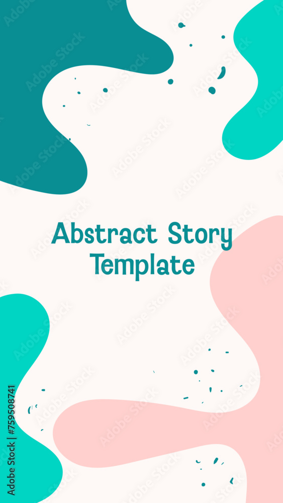 Abstract story template design with playful color