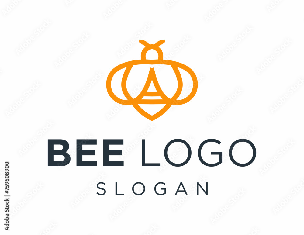 Logo design about Bee on a white background. made using the CorelDraw application. - obrazy, fototapety, plakaty 