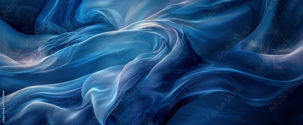 Fototapeta premium elegant blue wave swirls background, Background HD For Designer