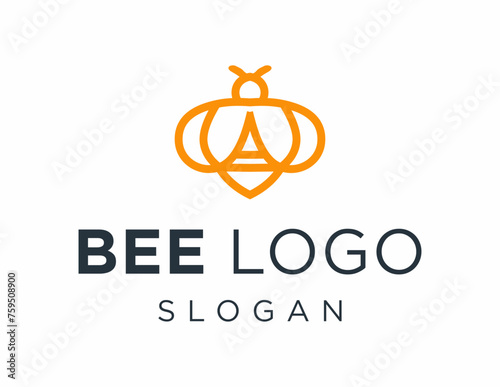 Logo design about Bee on a white background. made using the CorelDraw application.