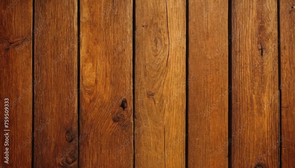 Old wood table with blurred concrete block wall in dark room background