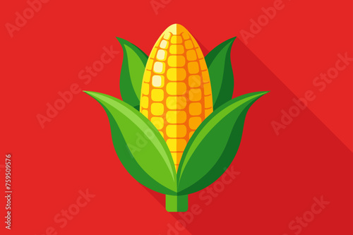 A picturesque arrangement of golden ears of corn against a vibrant green backdrop, offering a rich and inviting composition for culinary or nature-inspired imagery.