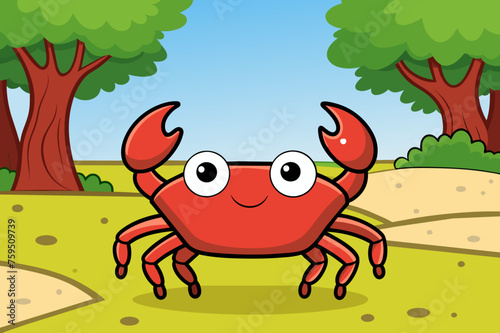 crab background is tree