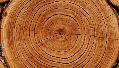 Old wooden oak tree cut surface. Rough organic texture of tree rings with close up of end grain