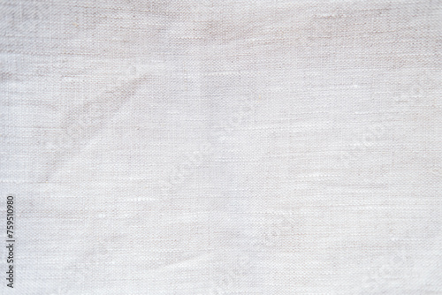 Natural white canvas linen texture background