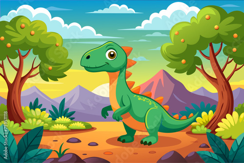 dinosaur background is tree