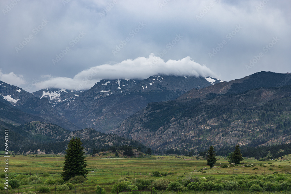 Cloud formation over the Rocky Mountain National Park, Colorado