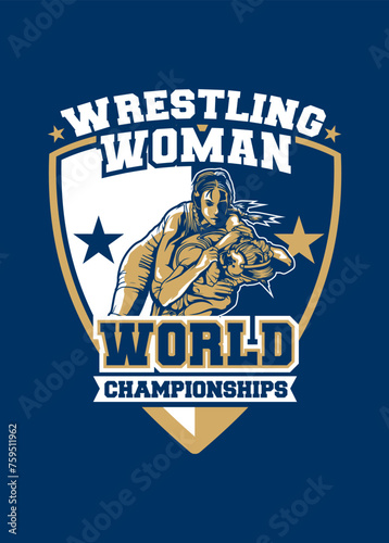 Woman World Wresling Championship Poster