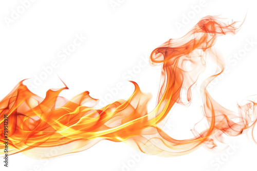 Flame Cloud on transparent background,