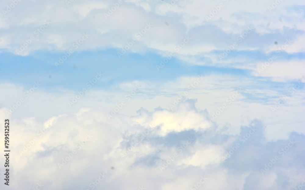 photo of a view of clouds and clear blue sky