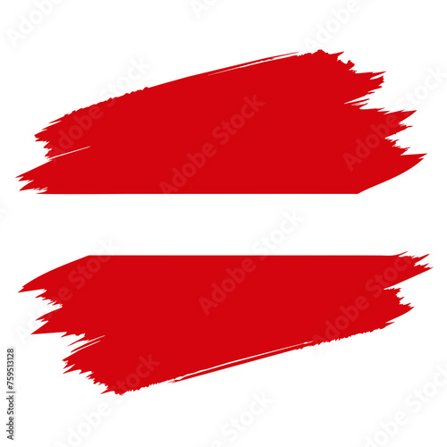 Free Download Austria Country flag and Brush Strokes Vector Illustration - GFXLoad