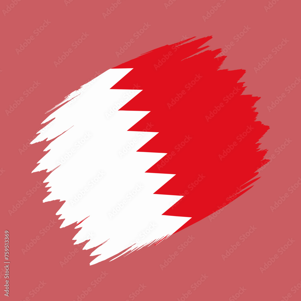 Bahrain Country flag and Brush Strokes Vector Illustration Bahrain Country flag and Brush Strokes Vector Illustration
