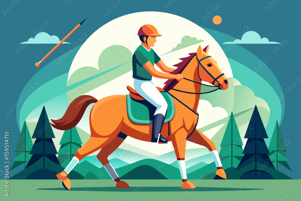 Obraz premium equestrian polo sport background is