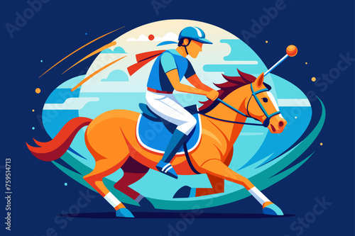 equestrian polo sport background is