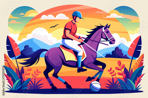 equestrian polo sport background is
