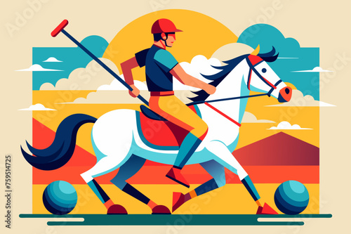 equestrian polo sport background is