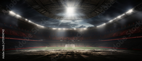 Stadium and spotlight .. © Black