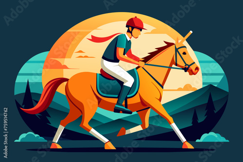 equestrian polo sport background is