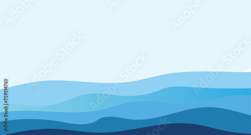 Abstract blue wave background. vector illustration. Abstract digital landscape with flowing wave.