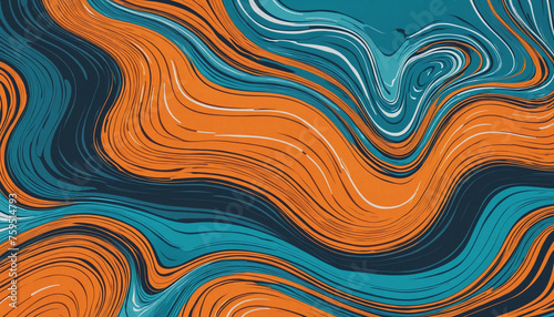 Vibrant colors flow grcolorfulny texture gradient background orange blue white abstract wave music cover banner design