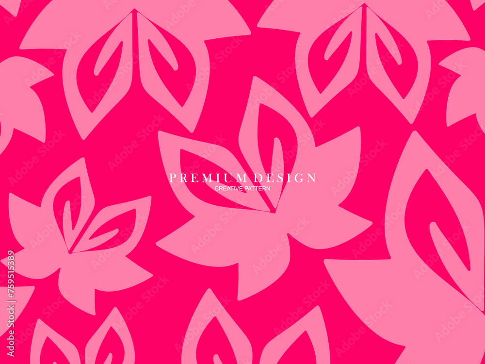Textured Natural Seamless Beautiful Floral Pattern Background. Pink vector background. Textured Natural Seamless Beautiful Floral Pattern Background. Pink vector background.