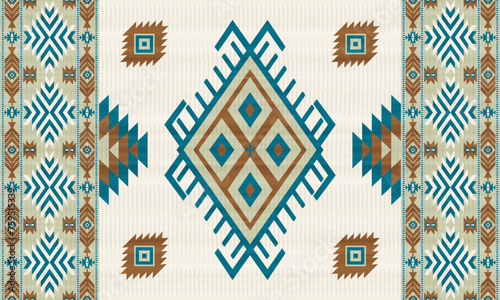 American tribal ethnic native pattern.Traditional Navajo,Aztec,Apache,Southwest and Mexican style fabric pattern.Abstract vector motifs pattern.For fabric,clothing,blanket,carpet,woven,wrap,decoration