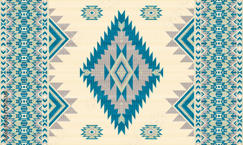 American tribal ethnic native pattern.Traditional Navajo,Aztec,Apache,Southwest and Mexican style fabric pattern.Abstract vector motifs pattern.For fabric,clothing,blanket,carpet,woven,wrap,decoration