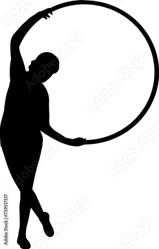 Hula Hoop Black Vector Silhouette