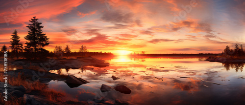 Sunset panorama .. © Black