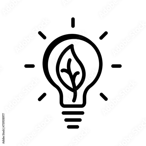 Vector black line icon for Understanding environment