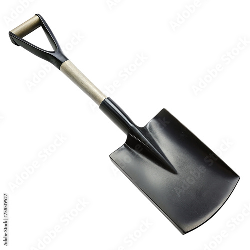 Shovel on a transparent background.