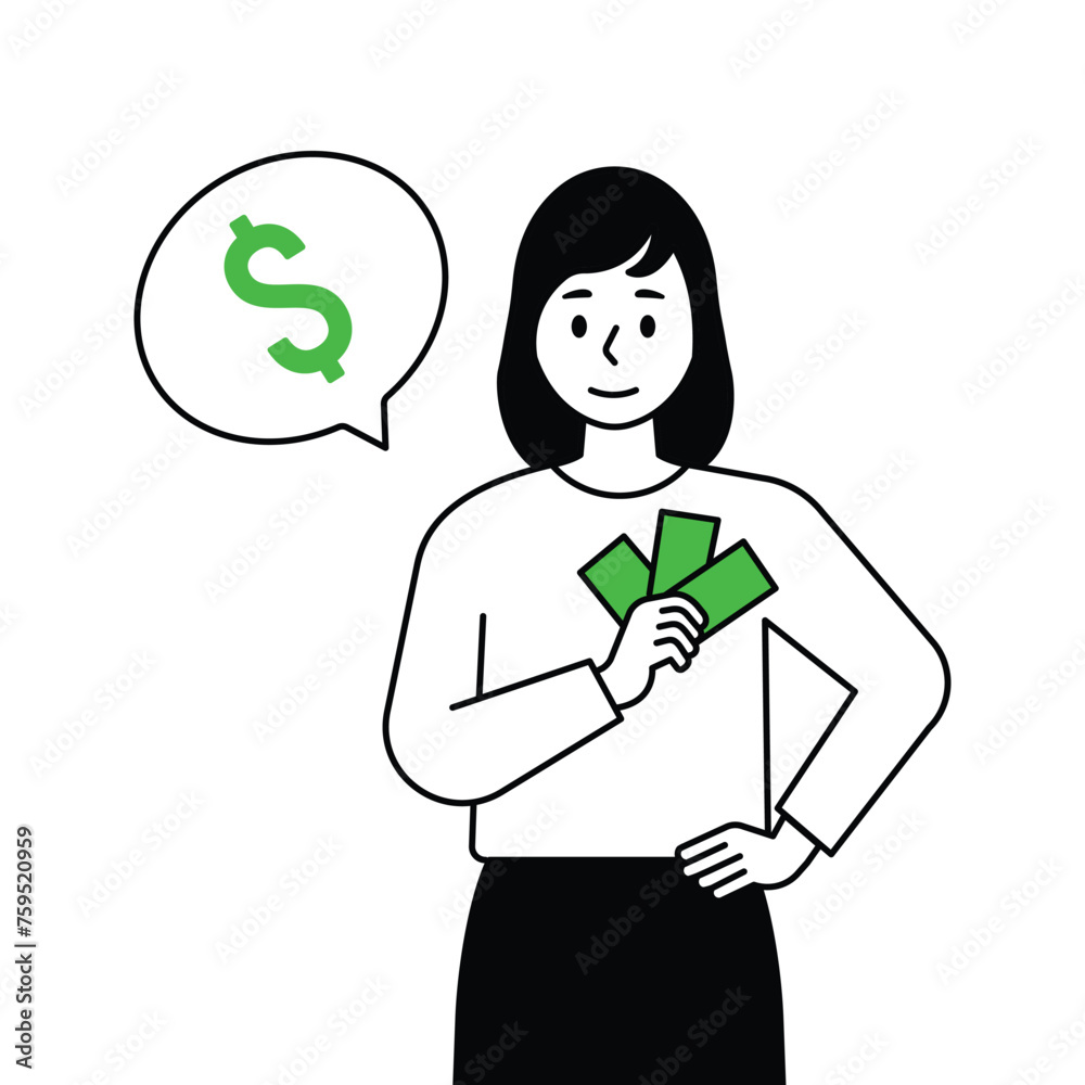 Various actions of money and people. flat design style minimal vector illustration. Various actions of money and people. flat design style minimal vector illustration.
