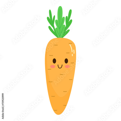 hand drawn cute carrot illustration