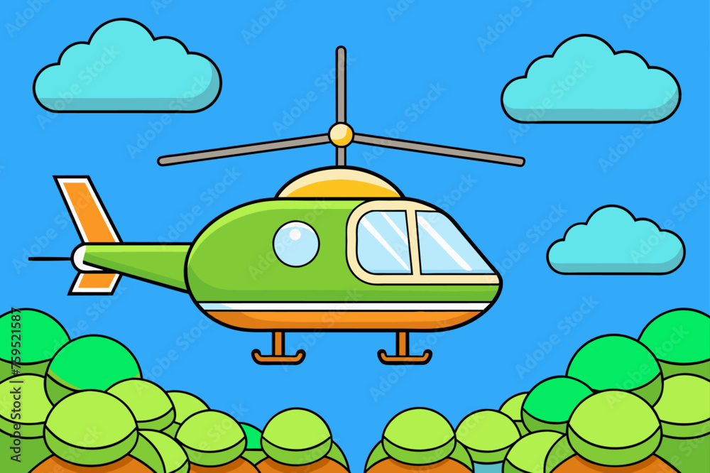 helicopter background is tree