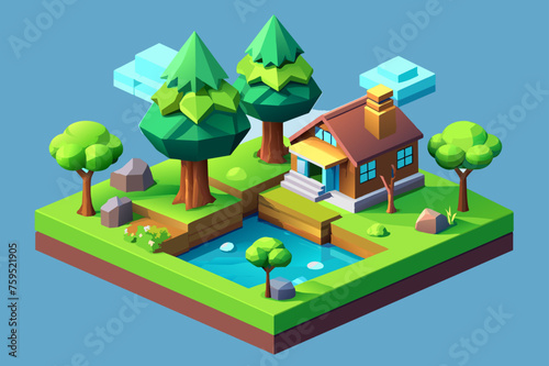 3d design background is tree