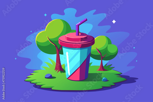 3d tumbler background is tree